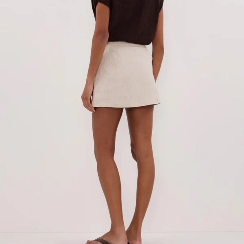 DISSH Bloom Natural Linen Mini Skirt – Size 4 (US) / AU 8 - Picture 3 of 6